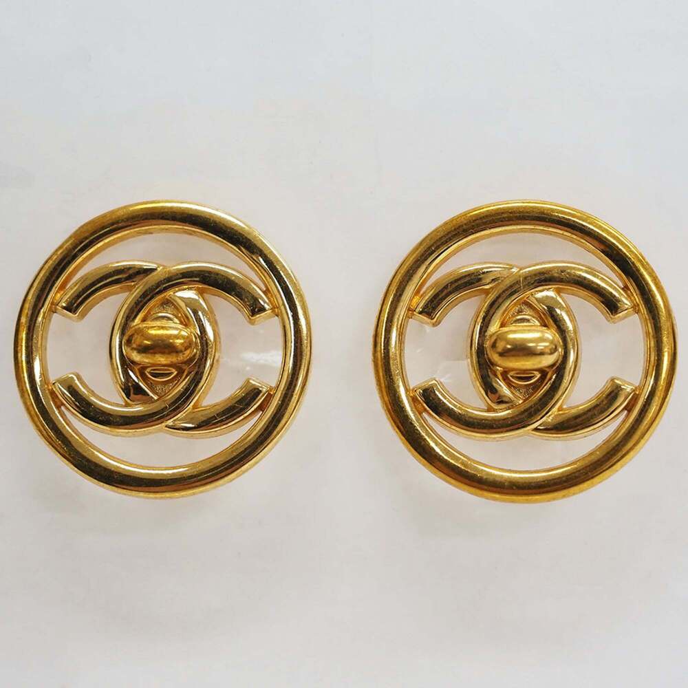 CHANEL Authentic Gold Earrings - Picture 1 of 6